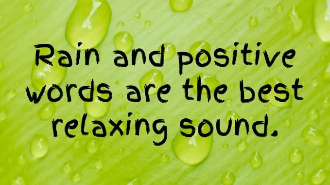 Rain and Positive Words