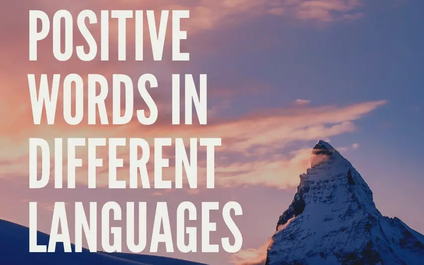 Positive Words In Different Languages
