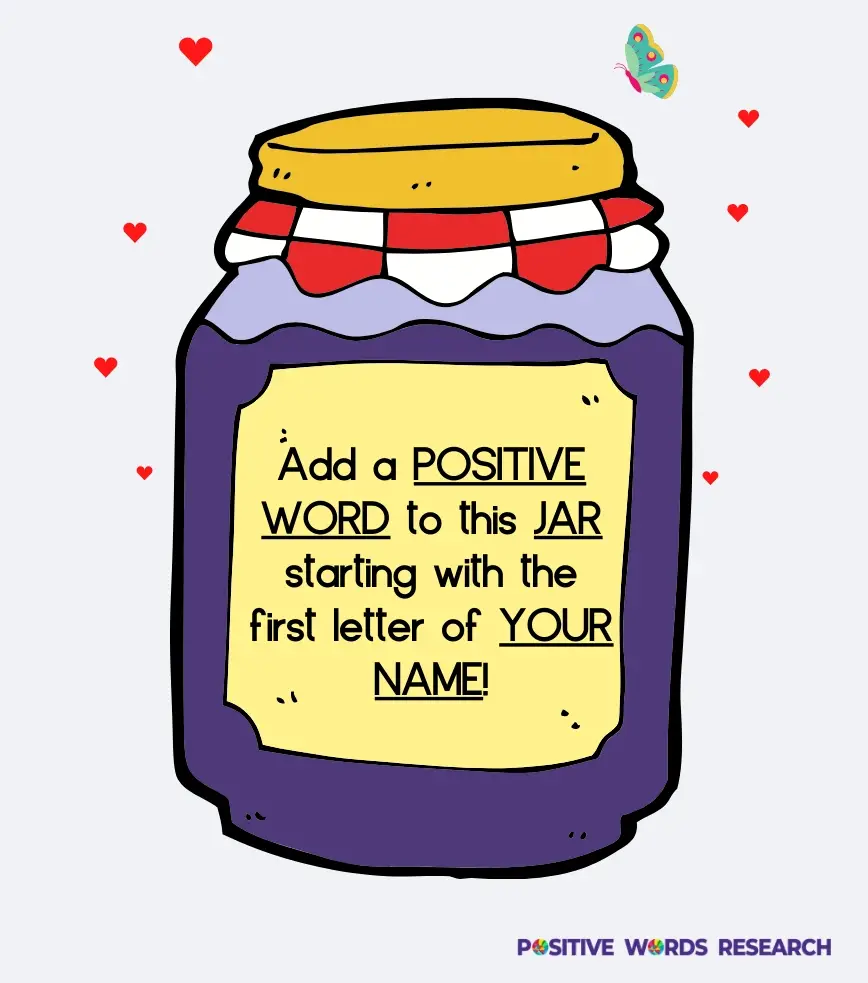 Positive Words Jar